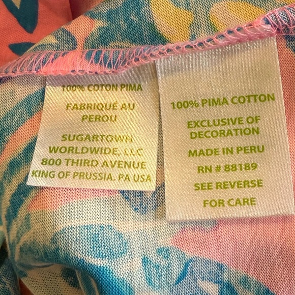 Lilly Pulitzer pineapple Brewster short sleeve Pima cotton Pelican Pink dress - Picture 7 of 8